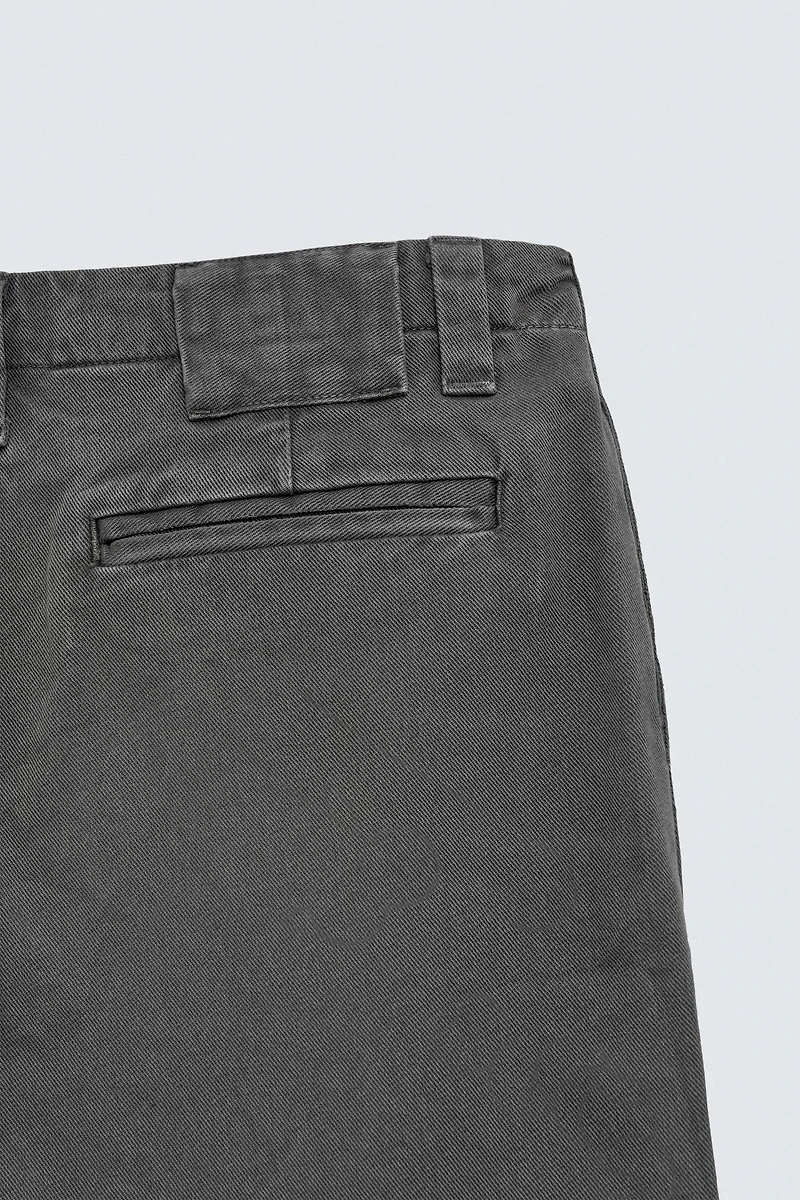 WASHED RELAXED FIT CHINO PANTS