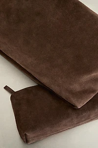SPLIT SUEDE MAKEUP BAG