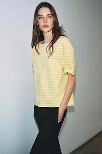 T-SHIRT RAYURES MANCHES COURTES