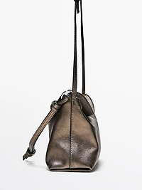 Sac pochette à bandoulière en cuir nappa