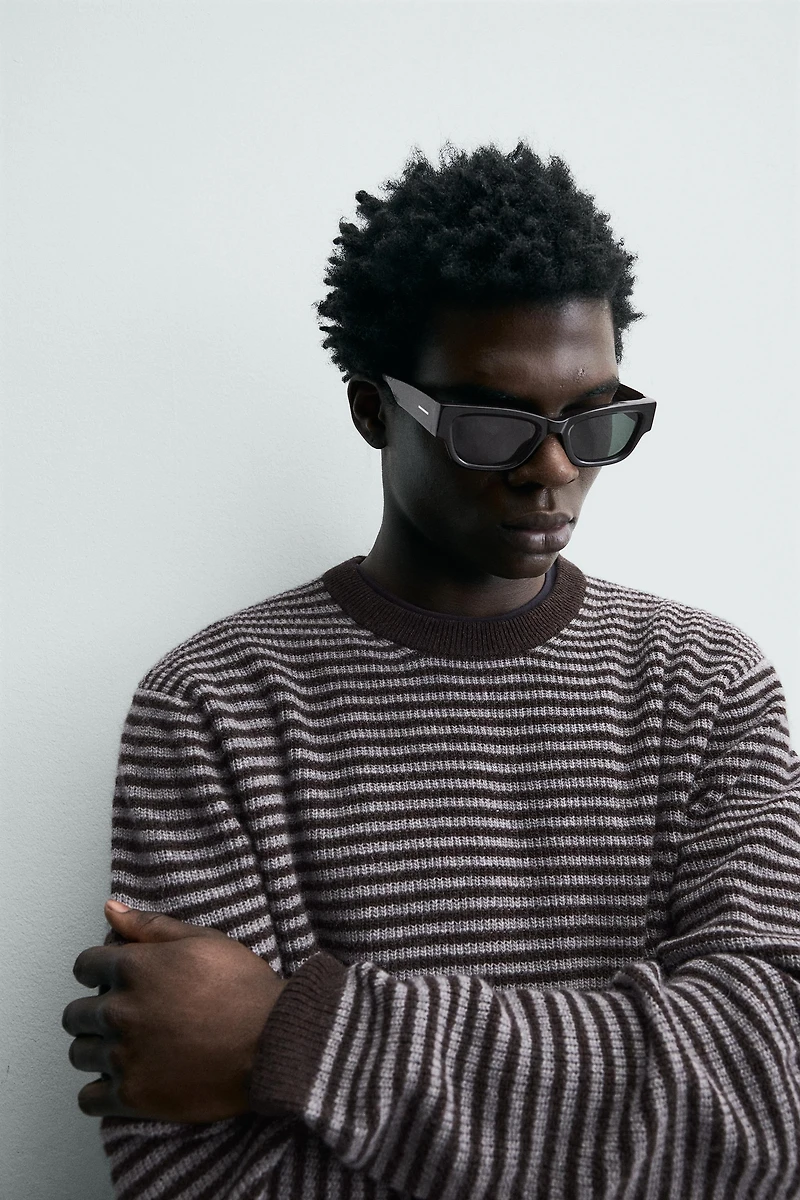 STRIPED WOOL BLEND JUMPER