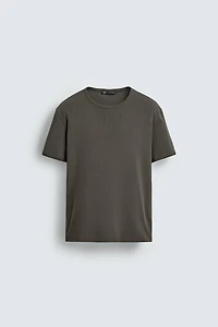 T-SHIRT CÔTELÉ BASIQUE