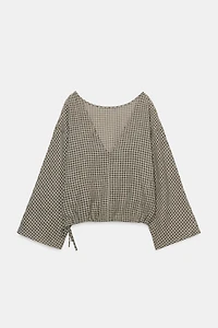 PLAID CAPE SHIRT