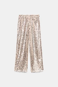 SEQUIN FLOWY PANTS
