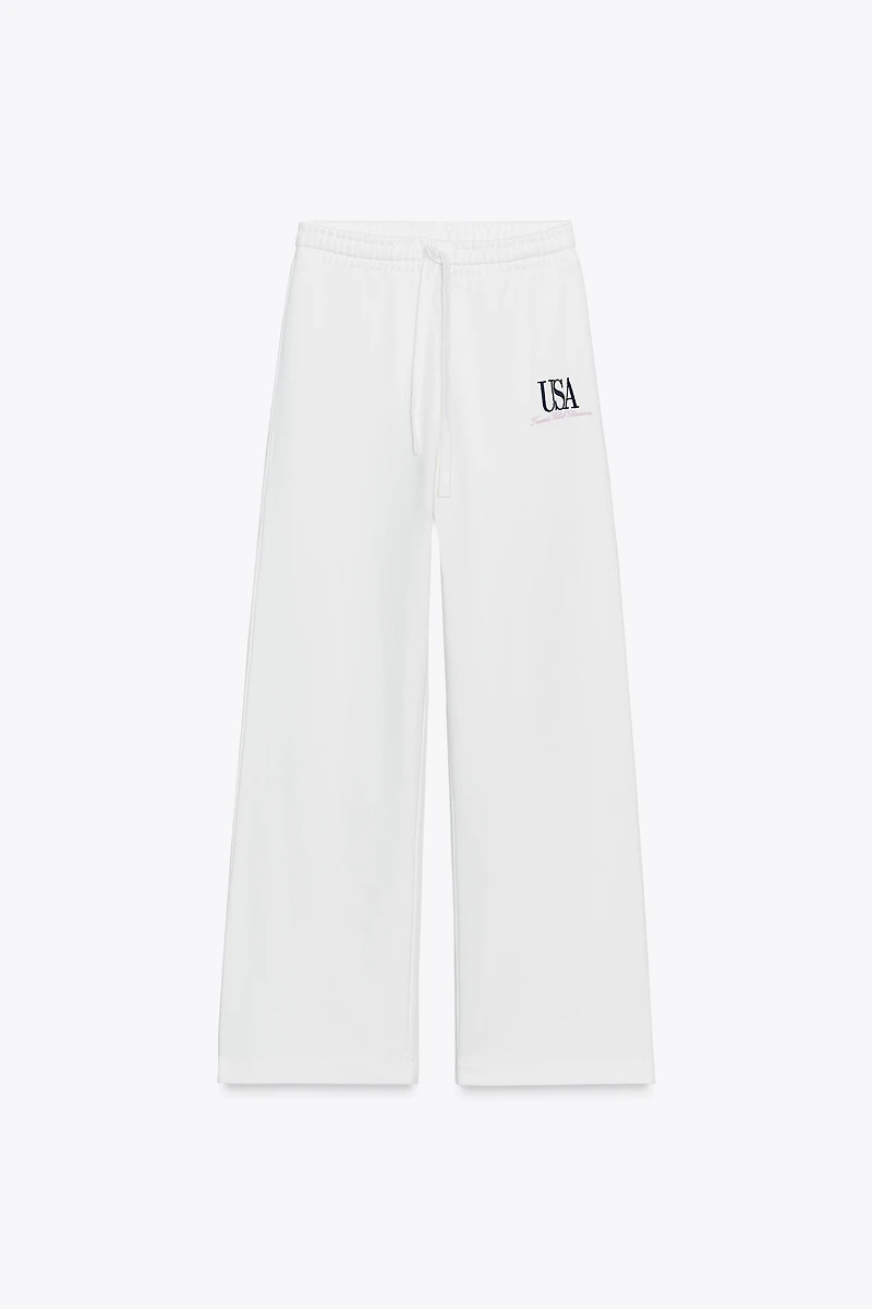 COTTON TEXT PANTS