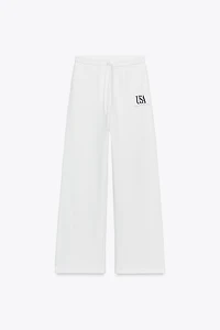 COTTON TEXT PANTS