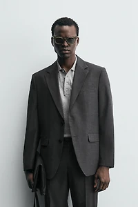 PLAID SUIT BLAZER
