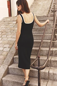 CONTRAST LONG DRESS