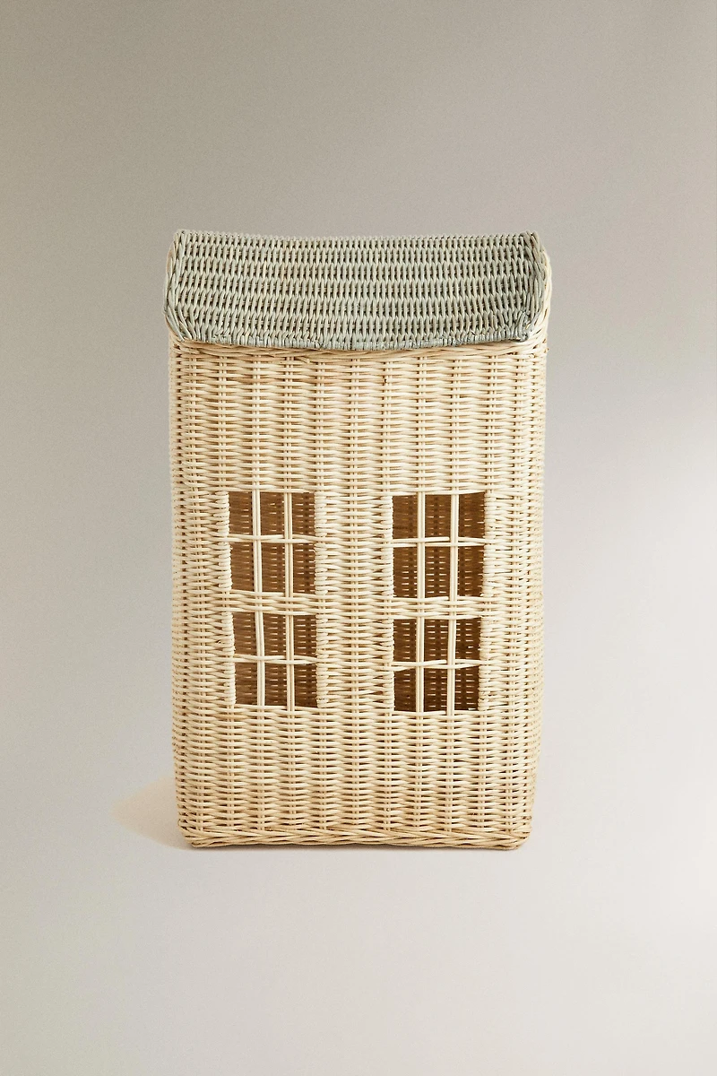 CORBEILLE ENFANT MAISON ROTIN