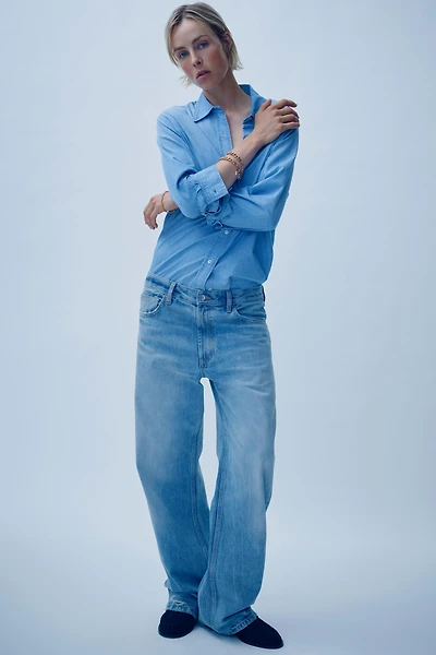 MID-RISE LOOSE STRAIGHT LEG JEANS