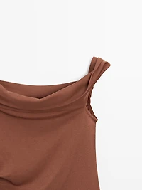 Draped top with knot detail