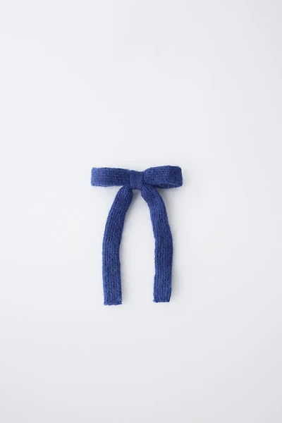 KNIT BOW SNAP CLIP