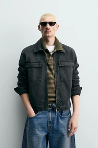 CROPPED FIT ZIP JACKET