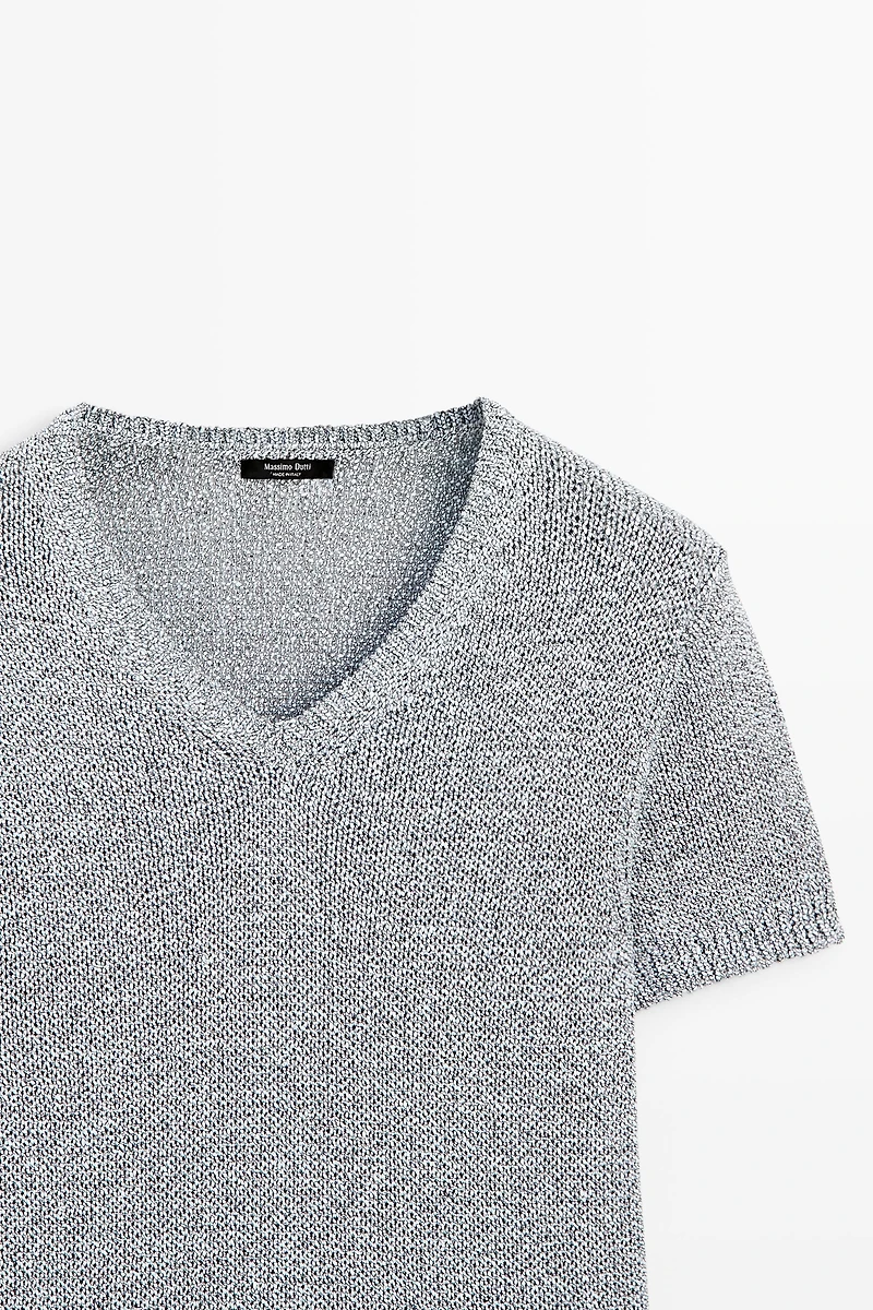Short sleeve knit top