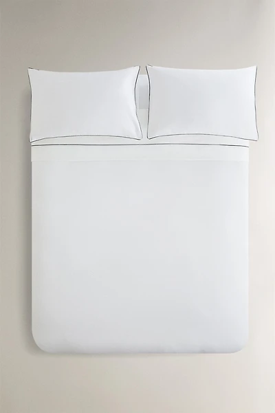 HOUSSE DE COUETTE SATIN PASSEPOIL
