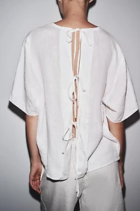 ZW COLLECTION LINEN TIE TOP