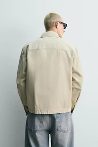 REGULAR FIT POPLIN OVERSHIRT