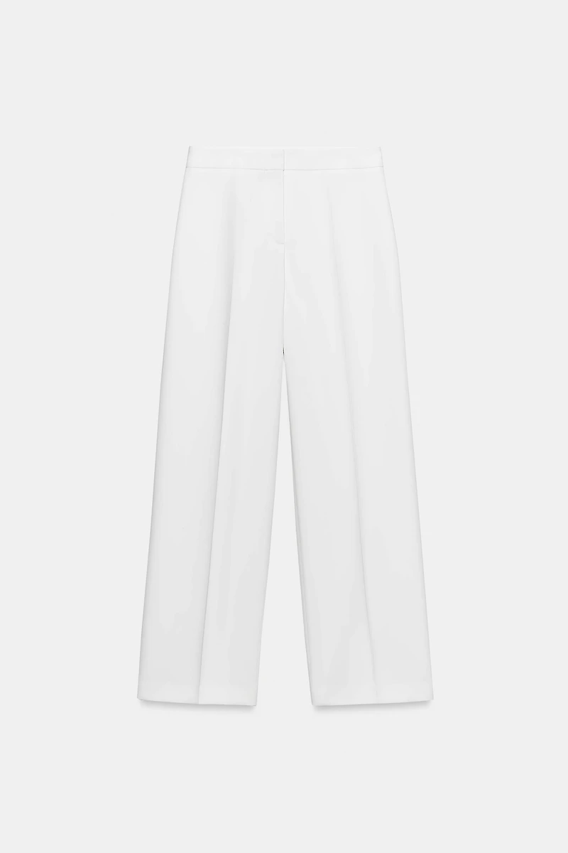 HIGH-WAISTED STRAIGHT LEG PANTS