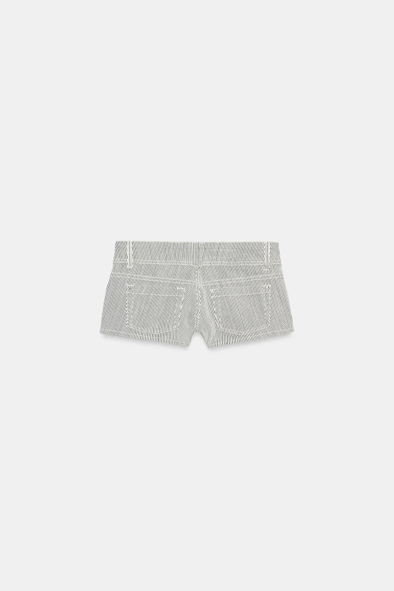 PINSTRIPE MINI SHORTS