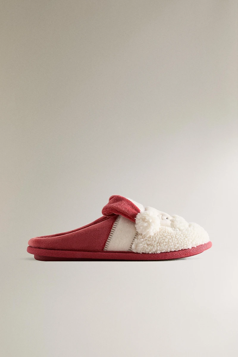 CHILDREN'S CHRISTMAS SANTA CLAUS SLIPPERS