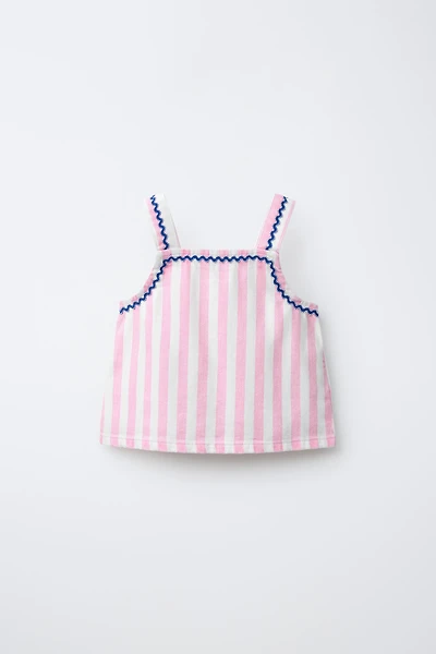 STRIPED SERGE TOP