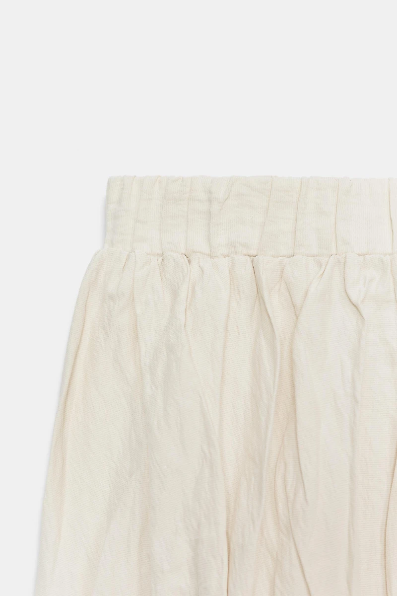 WRINKLED KNIT MIDI SKIRT