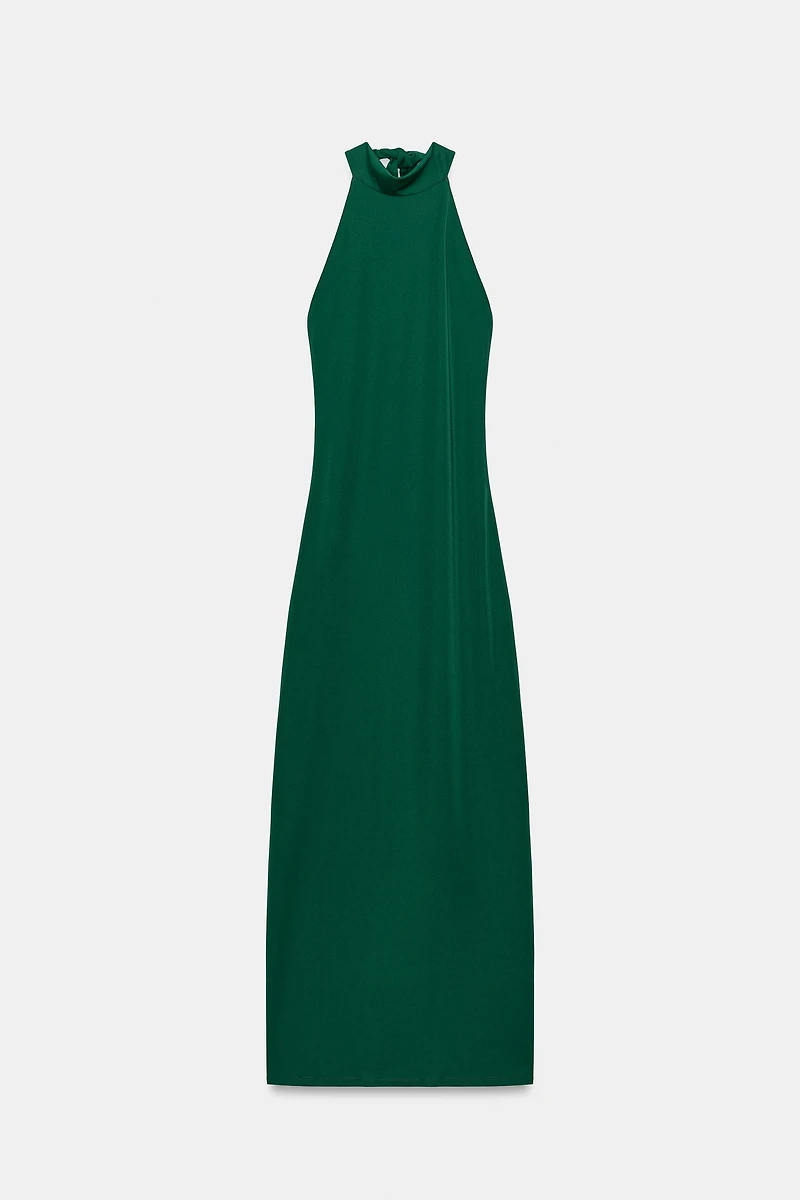 ROBE MI-LONGUE À ENCOLURE AMÉRICAINE