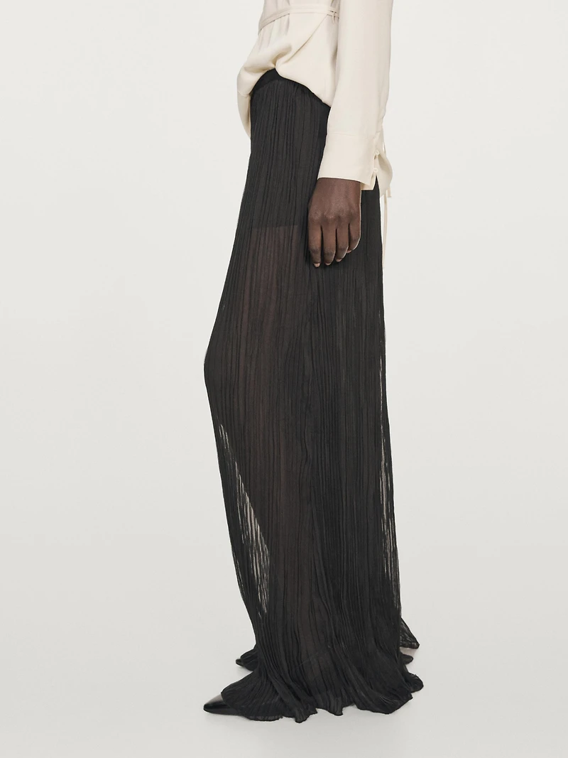 Pantalon large plissé