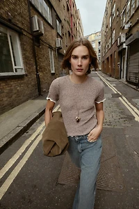 COMBINED KNIT T-SHIRT