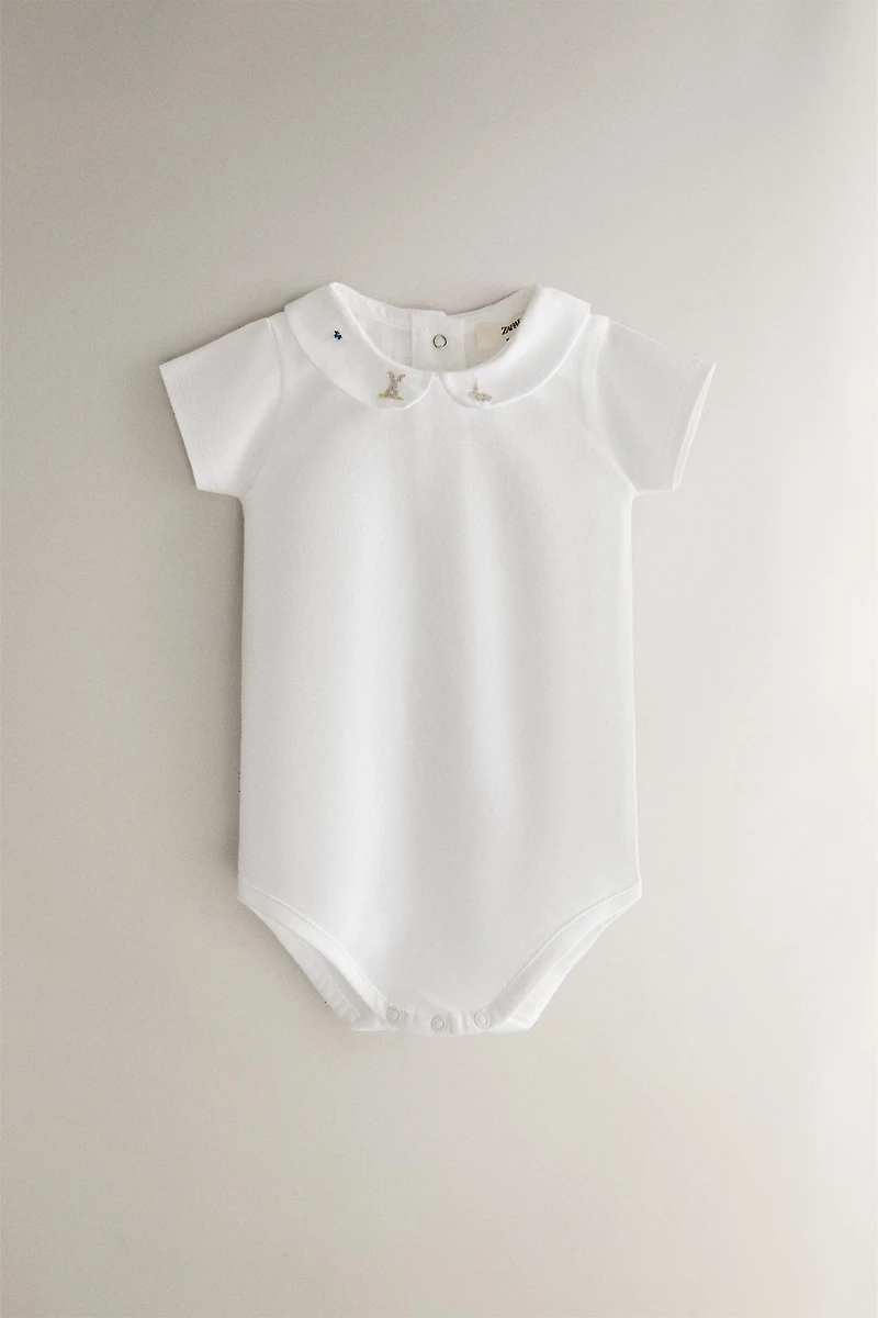 KIDS RABBIT AND FLORAL BODYSUIT