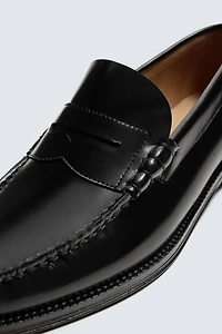 LEATHER PENNY LOAFERS