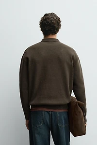 CHENILLE KNIT POLO SHIRT