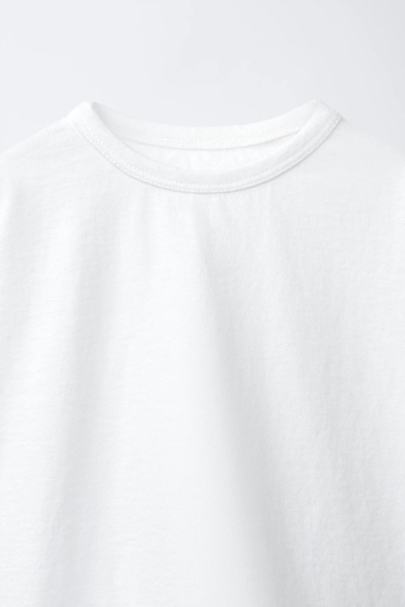 ZARA TIMELESS - T-SHIRT EN COTON UNI
