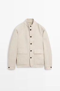 100% linen total look overshirt