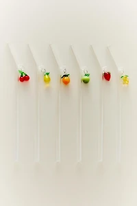 BOROSILICATE FRUIT STRAW PACK (PACK OF 6)