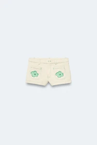 2-14 YEARS/ LIMITED EDITION FLORAL TOPSTITCHED SHORTS