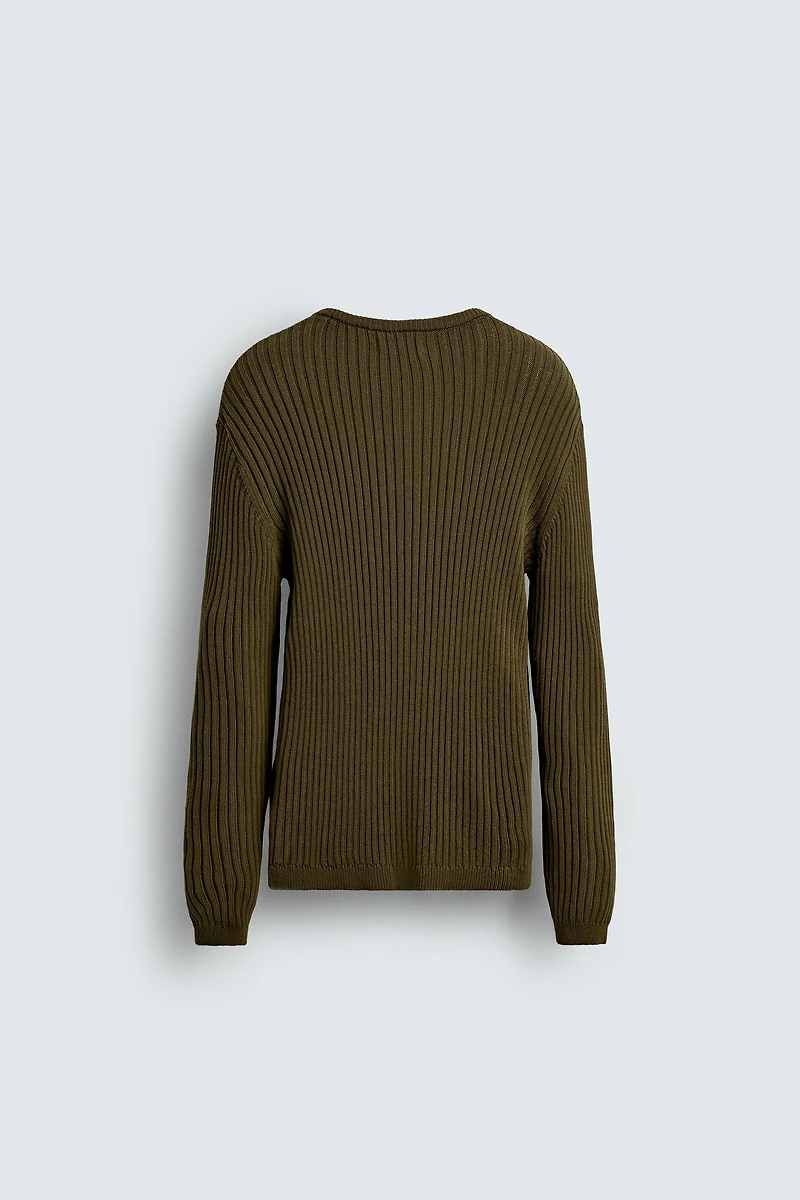 RIB KNIT CARDIGAN