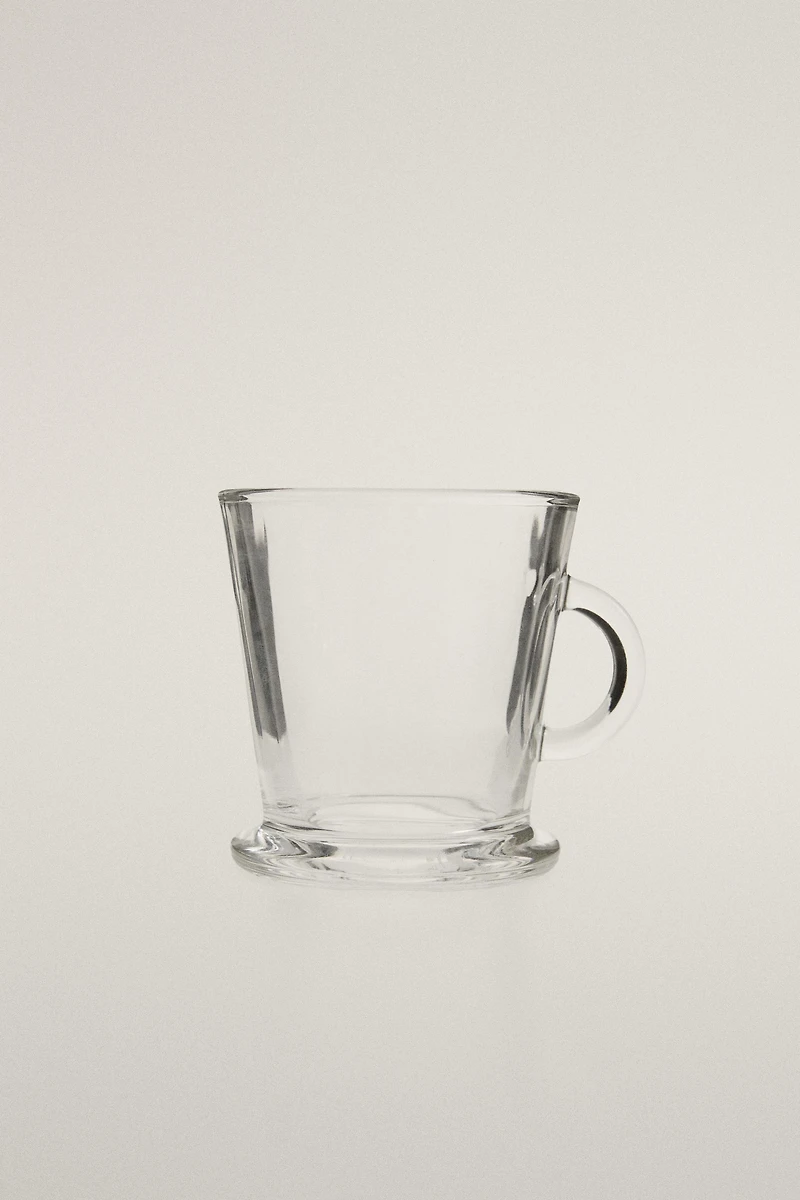 TRANSPARENT GLASS CAPPUCCINO CUP