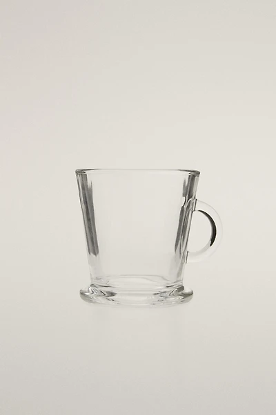 TRANSPARENT GLASS CAPPUCCINO CUP