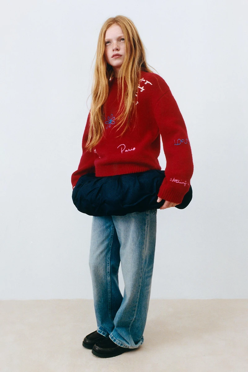 EMBROIDERED KNIT JUMPER