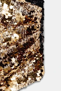 COMBINED SEQUIN HALTER TOP