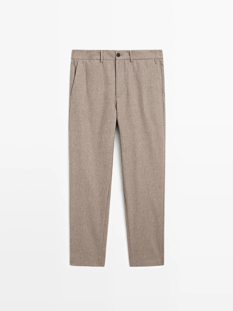 Wool blend stretch trousers - LIMITED