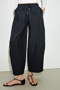 PANTALON BARREL À TAILLE ÉLASTIQUE