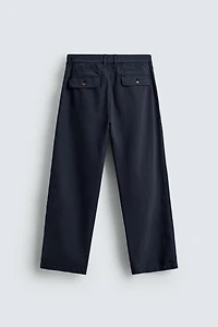 WASHED STRAIGHT FIT PANTS