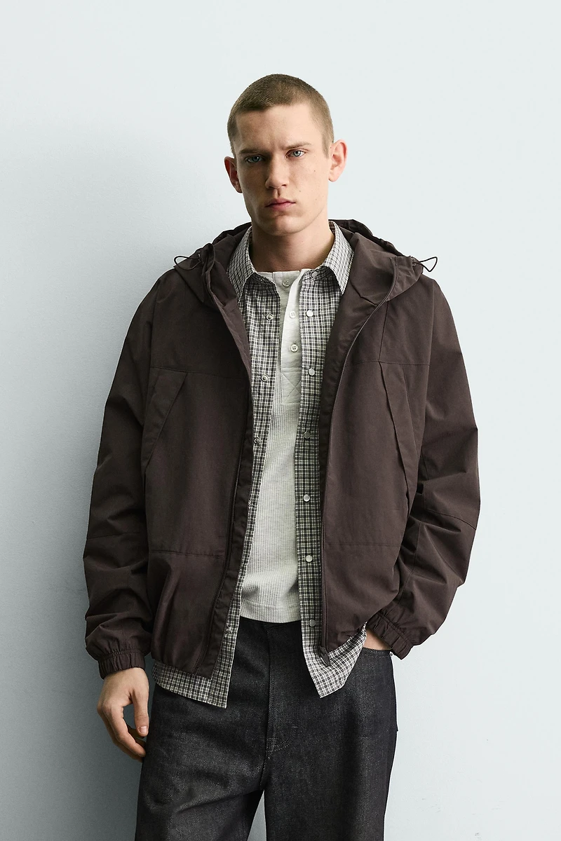 WATER REPELLENT TECHNICAL JACKET WITH FLEECE