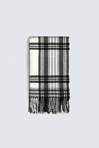 PLAID FRINGE SCARF