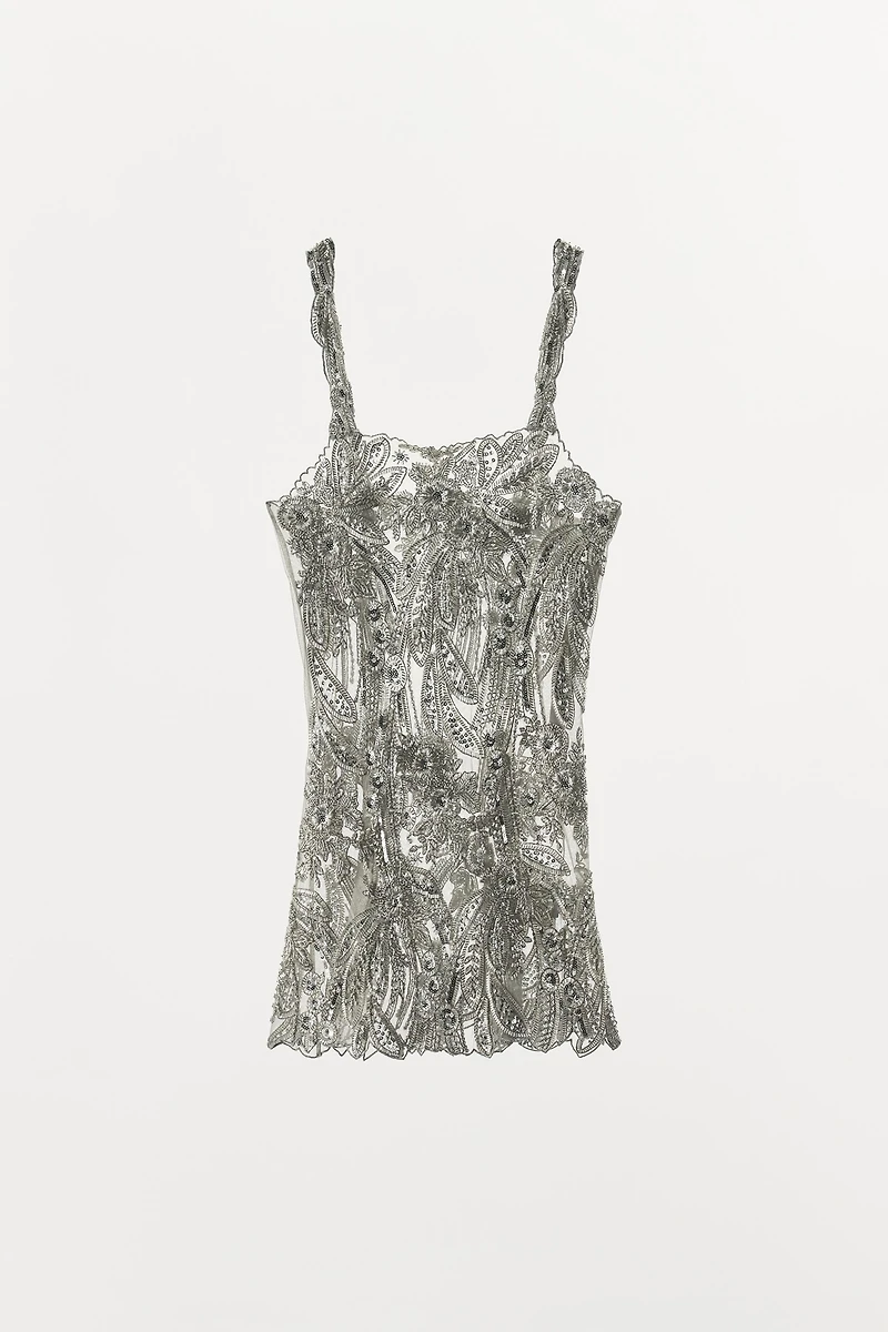 LIMITED EDITION SEQUIN MESH MINI DRESS