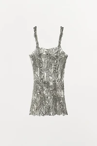 LIMITED EDITION SEQUIN MESH MINI DRESS