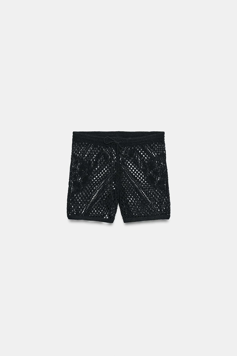 POINTELLE KNIT SHORTS