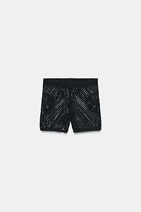 POINTELLE KNIT SHORTS